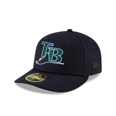 Tampa Bay Rays Gorra | New Era MLB Ligature Low Profile 59fifty Fitted Cap Mexico - Azules